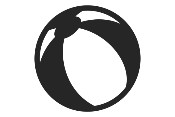 Beach Ball Icon: Summer Graphics for Crafts