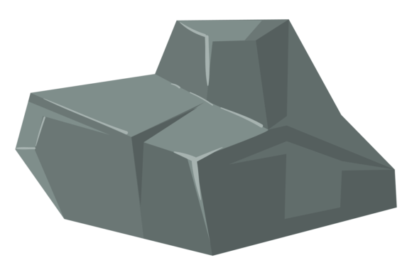 Cartoon Rock Natural Stone Graphics & Illustrations