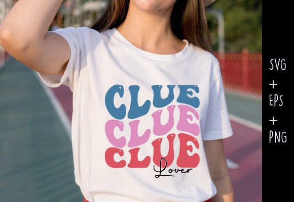 Clue Lover Indoor Game Typo Retro SVG for Crafts & Graphics
