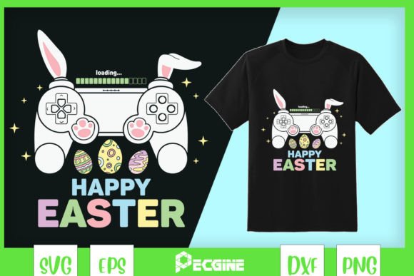 Game Controller Loading Happy Easter Graphics & Crafts