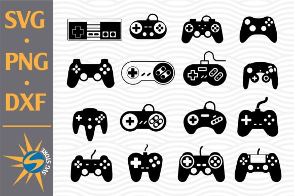 Game Controller Silhouettes for Branding Graphics & Crafts