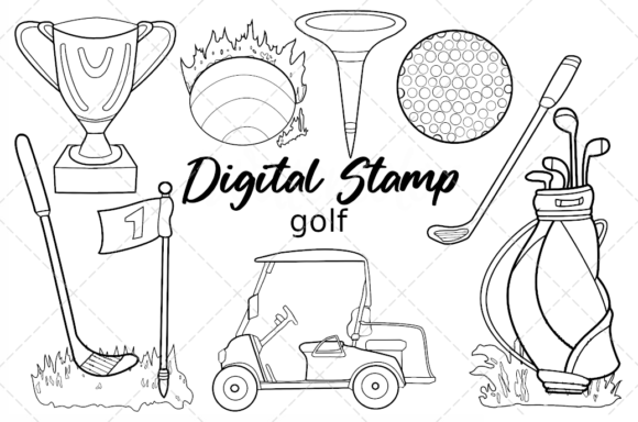 Golf Game Clipart: Graphics & Illustrations for Sellers