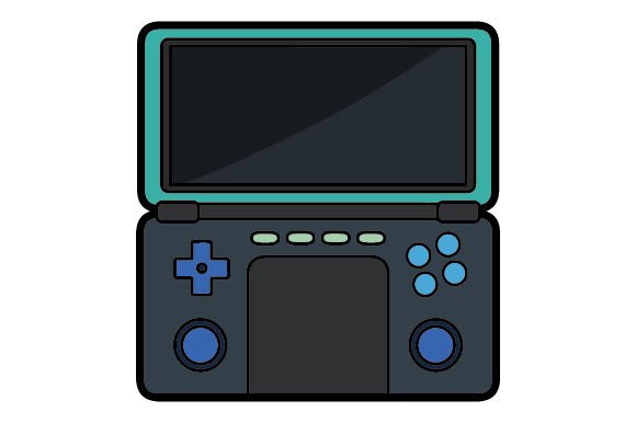 Handheld Clamshell Game Emulator for Crafts & Video Games
