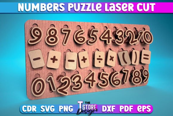 Numbers Puzzle SVG Game: Graphics & Crafts Asset