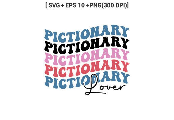 Pictionary Lover SVG: Retro Graphics for Crafts