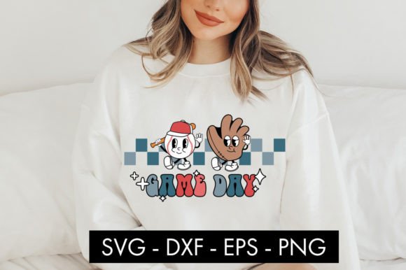 Retro Baseball Game Day SVG PNG Cut File