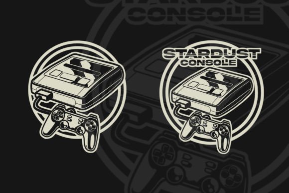 Stardust Console Game Vintage Logo: Graphics and Illustrations