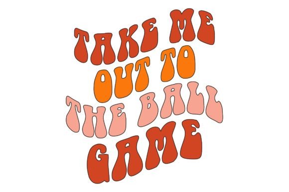 Take Me out to the Ball Game Groovy Wavy Graphics & Crafts