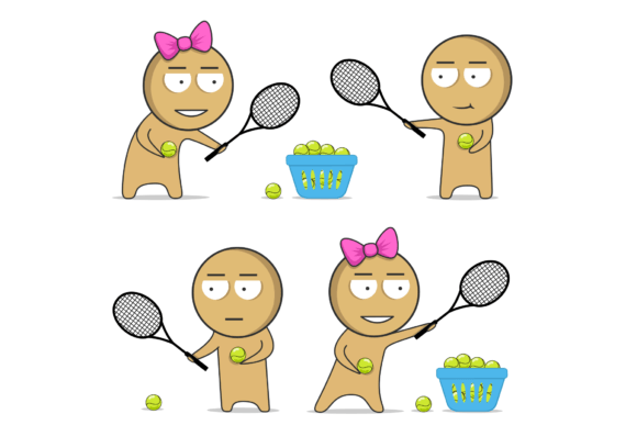 Tennis Clipart, Sports Graphics & Illustrations