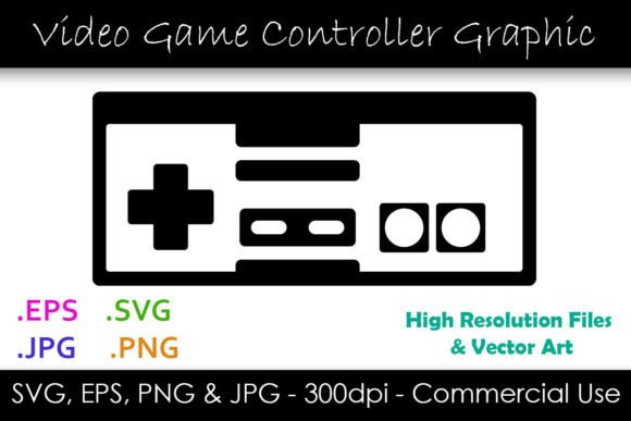 Video Game Controller SVG - Retro Gamer Graphics Decorative