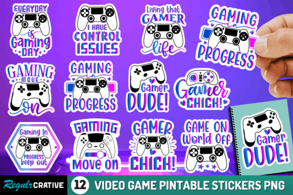 Video Game Printable Stickers: Graphics & Crafts